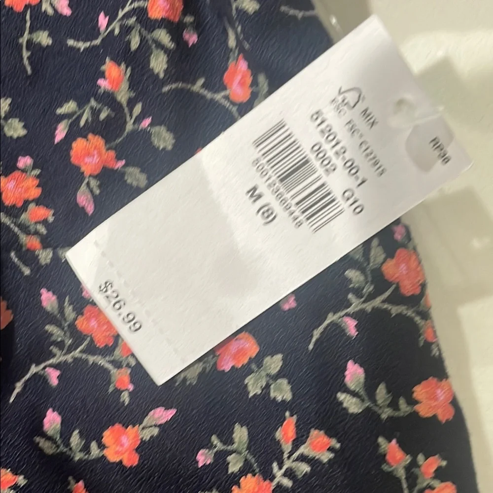 Old Navy Black and Red Puff Sleeve Sundress